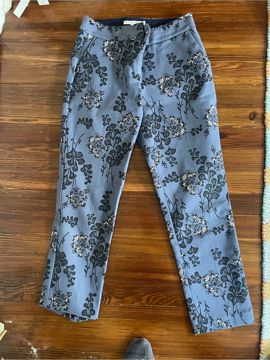 Boden Pants - Boden Women’s Floral Print Blue Trousers P4